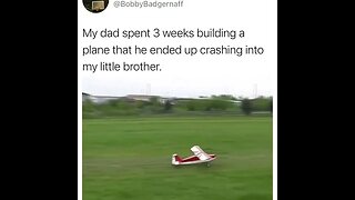 A plane crashes onto the younger sibling