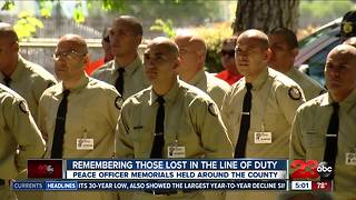 Memorials held for peace officers who have lost their lives in the line of duty