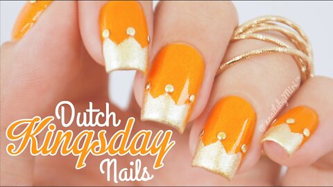 Crown Nail Tips _ for Dutch Kingsday!