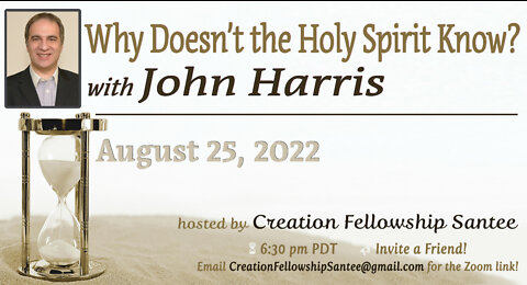 Did the Holy Spirit really know? with John Harris of Living Waters, UK