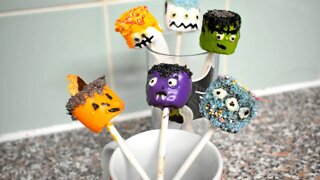 How to Make Cute Halloween Marshmallow Pops | Granny's Kitchen Recipes