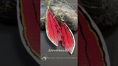 ARROWHEADS, 3 inch, leather feather earrings