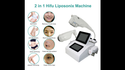 Double screen portable 2 in 1 hifu liposonix machine (S002)