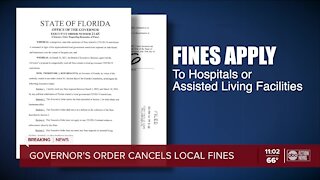 Florida Executive order canceling local fines unveiled