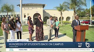 State superintendent visits Chula Vista school on first day of full-time, in-person learning