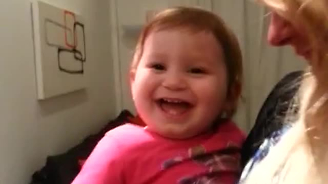 Baby Welcomes Dad Home With Hysterical Giggles