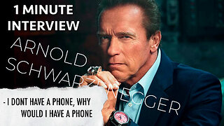 ARNOLD SCHWARZENEGGER | ONE MINUTE INTERVIEW | #arnoldschwarzenegger #arnie