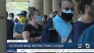 Outdoor mask restrictions loosen on new CDC guidance