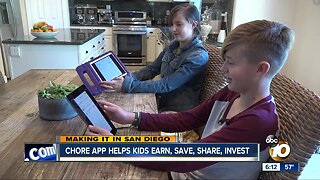 Chore app helps kids save money