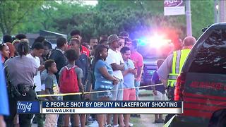 Two people shot by deputy by Lakefront remain hospitalized