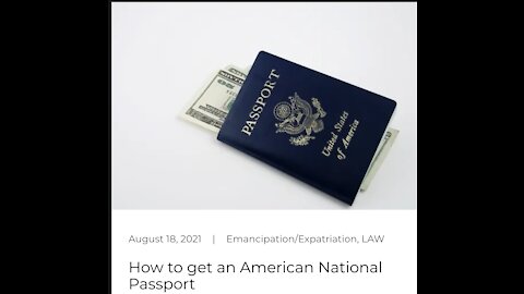 How to get an American National Passport