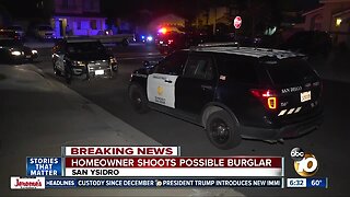 Homeowner shoots at would-be burglar in San Ysidro