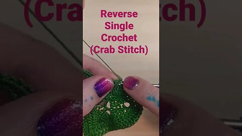How-to Reverse Single Crochet Stitch (Crab Stitch) Irish Crochet Clover