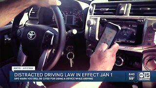 Distracted driving law in effect beginning January 1