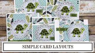 Turtle Friends Card Ideas | 5 Simple Card Layouts