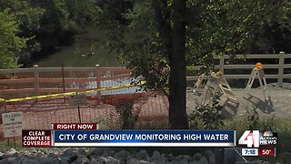 Amid continued heavy rainfall, Grandview monitors flood-prone areas