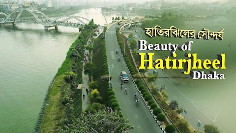 Beautiful Aerial View Of Hatirjheel Dhaka Bangladesh