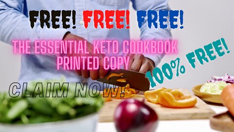 Free! Free! Free! *100% Free! The Essential Keto Cookbook Printed Copy Absolutely Free! #Shorts