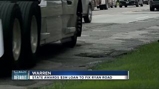 Warren gets $13 million loan to fix roads, including the pothole filled Ryan Road