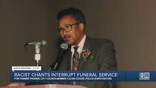 Racist chants interrupt funeral service