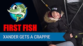 First Fish Ever - Xander Gets His Crappie