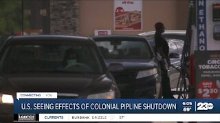 U.S. seeing effects of Colonial Pipeline shutdown