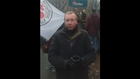 Alain Escada à la manifestation de Bruxelles le 06-12-2021