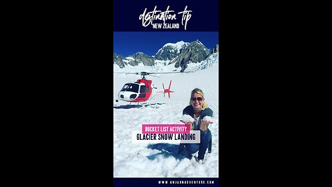 Bucket list activity; Snow landing | #travelcontentcreator #newzealandadventure #helicopterflight
