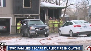 Two families displaced after Olathe duplex fire