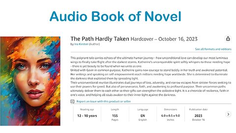 Audio of Novel: The Path Hardly Taken