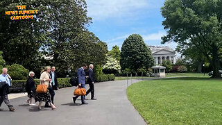 Biden's handlers make a shield by walking between him and the press as he shuffles off to Delaware for a closed-door campaign event — the entirety of Biden's schedule today.