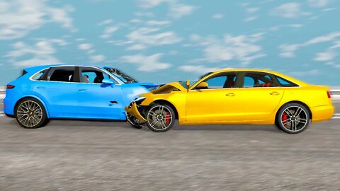Porsche Cayenne vs Audi A6 – Face to Face BeamNG.Drive