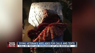 Dying Army veterans wants calls, texts