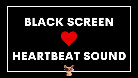 2 Hours Black Screen, Red Heart Heartbeat Ambience | Sound Effects To Help You Sleep