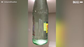 Bolhas se movimentam de forma bizarra dentro de garrafa