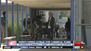 Parents express outrage over commercial filmed on school campus