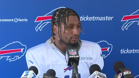 Buffalo Bills wide receiver Deonte Harty speaks on day four of training camp