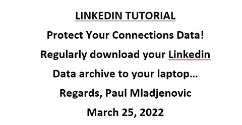 How to Protect your Linkedin Connections data