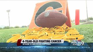 Football team rallies around 4-year-old diagnosed with cancer