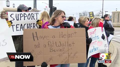 Kentucky teachers rally for education funding