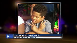 7-year-old recovering after shot in his home