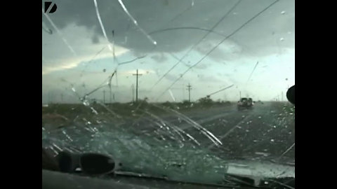 Hailstorm Destroys Car
