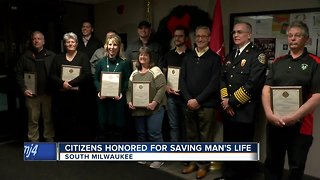 Community members honored in South Milwaukee after saving man's life