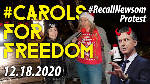 Carols For Freedom - #RecallNewsom Protest Outside Gavin Newsom's Home