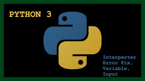 Python with Pycharm 3 - Python Error Fix, Variable, Input