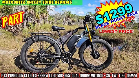 PT2 NOW $1299! Best Electric Bike from Amazon? PHNHOLUN KETELES 35MPH 2000W Ebike E-Bike