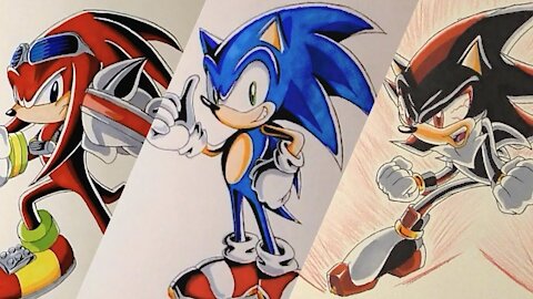 Drawing Sonic Characters - Compilation