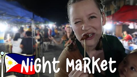 My American Wife tried the Local NIGHT MARKET in the Philippines | Filipino street food CHALLENGE