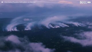 Le immagini della nuova fessura creata dall'eruzione del vulcano nelle Hawaii