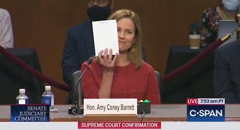 Entire Internet ERUPTS When Amy Coney Barrett Holds Up Her Notes During Hearing